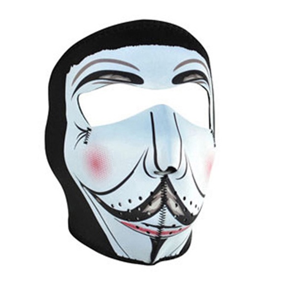 Vendetta Full Face Mask Snowboarding Ski Skateboard Winter Cosplay Halloween New - Picture 1 of 7